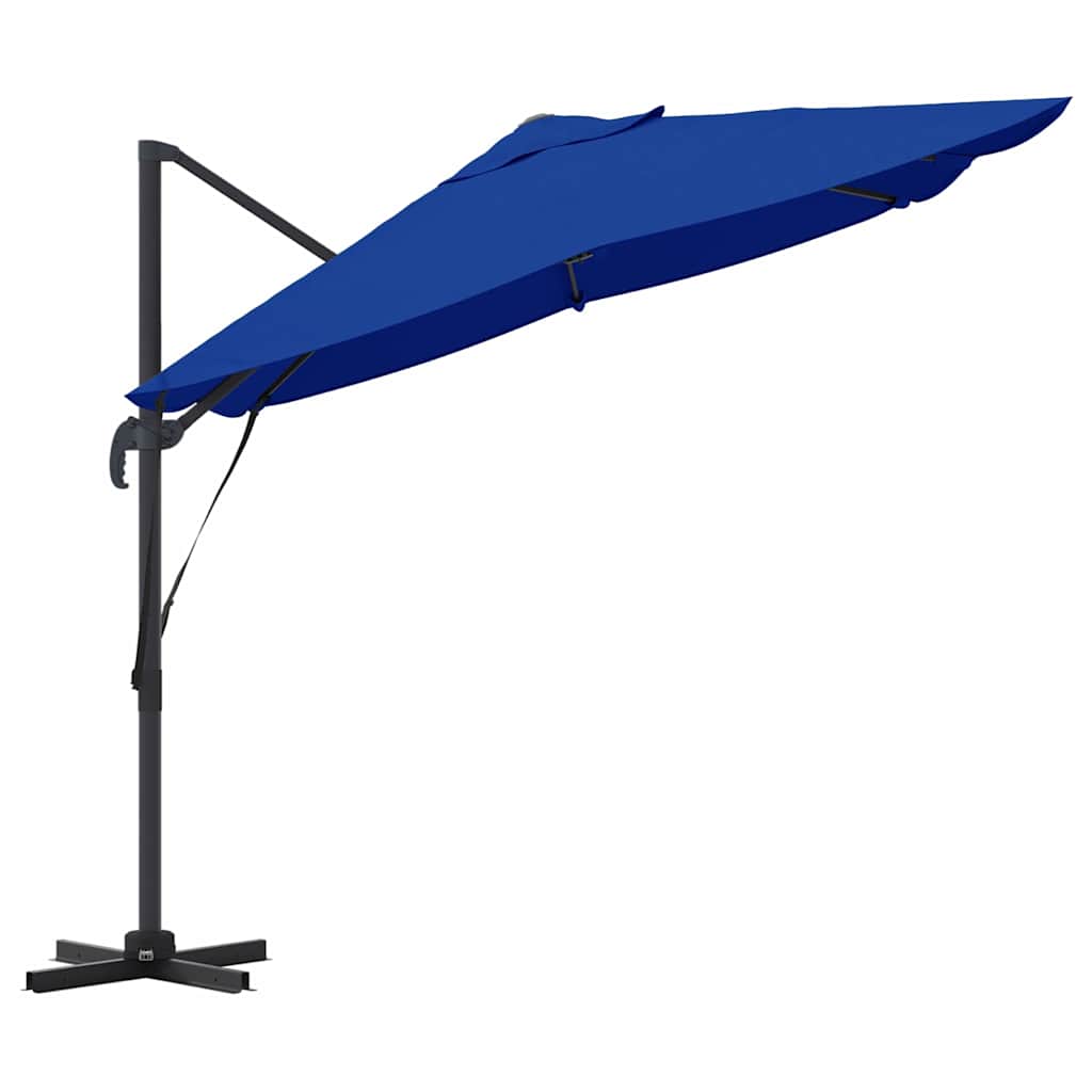 Cantilever Roma Parasol Blue and Black 352 x 251 x 260 cm