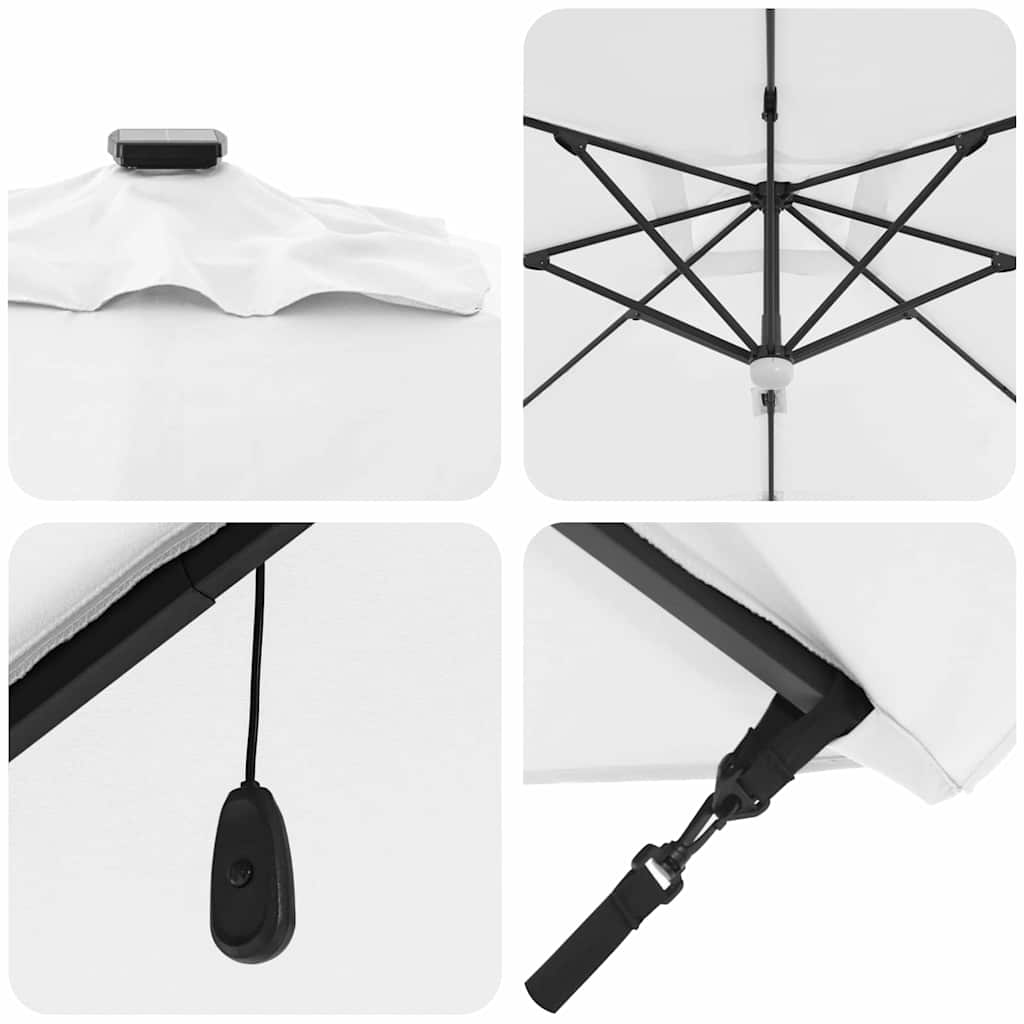 Cantilever Roma Parasol Beige and Black 352 x 251 x 265 cm