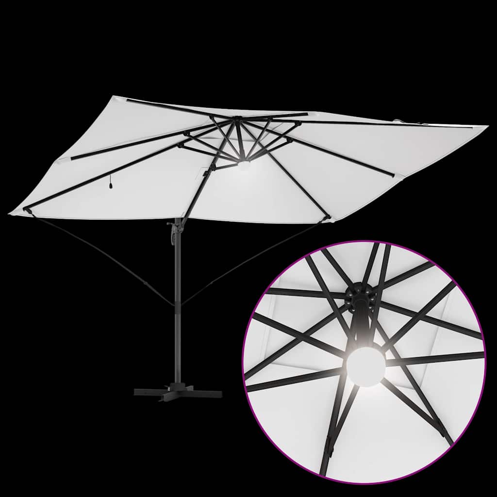 Cantilever Roma Parasol Beige and Black 352 x 251 x 265 cm