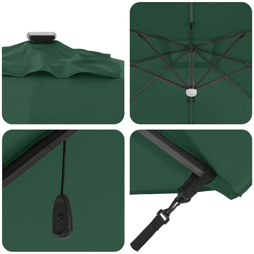 Cantilever Roma Parasol Green and Black 352 x 251 x 265 cm