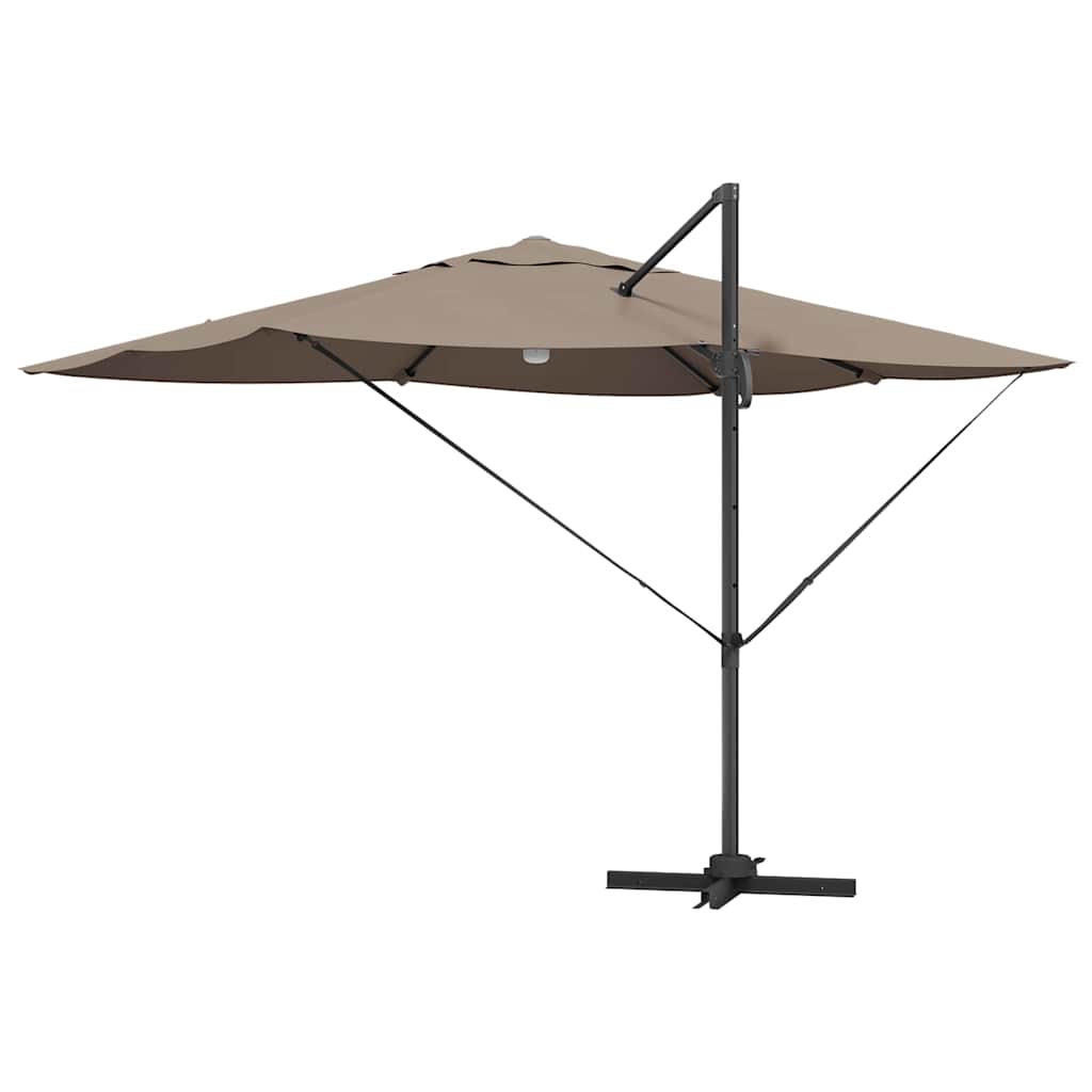 Cantilever Roma Parasol Taupe and Black 352 x 251 x 265 cm