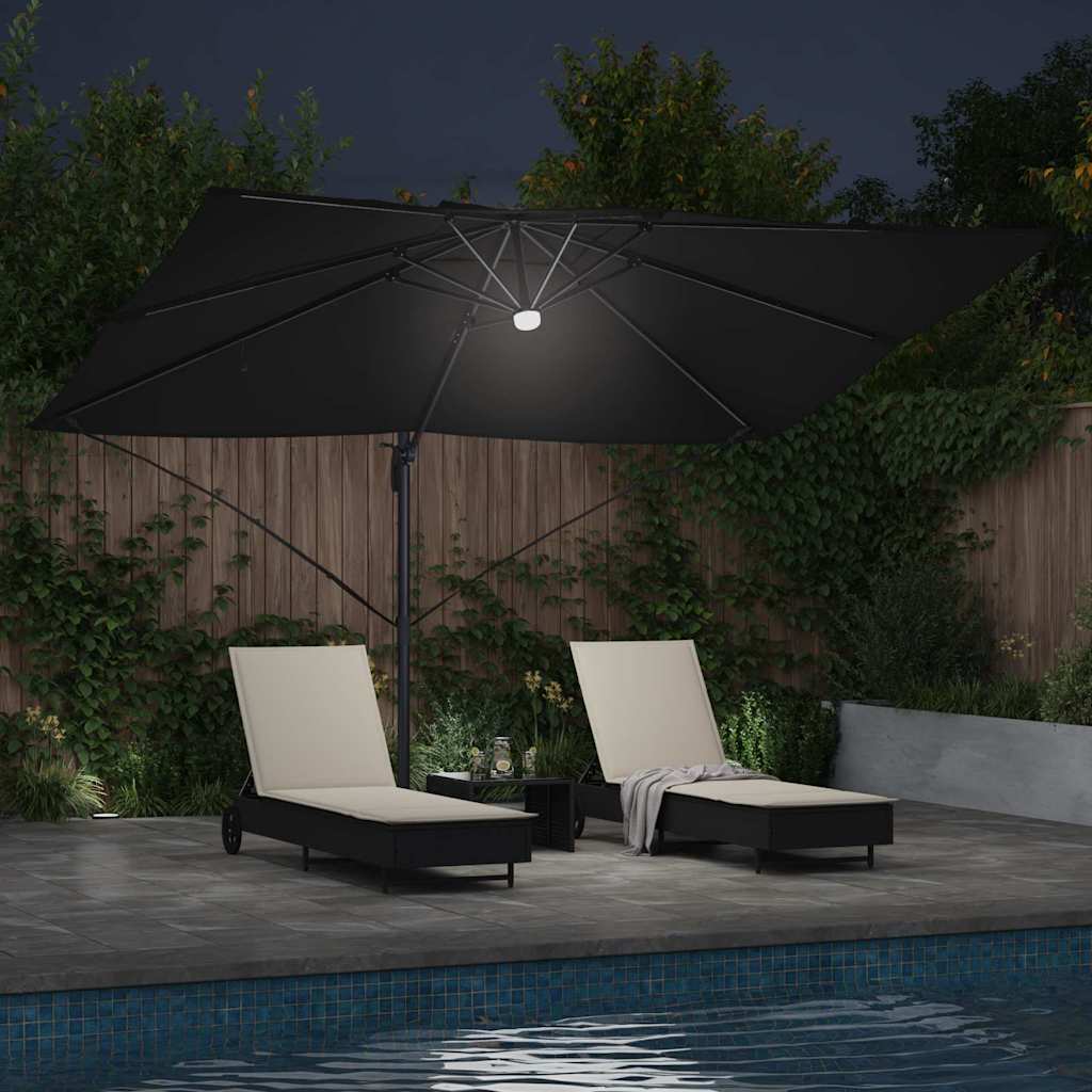 Cantilever Roma Parasol Black and Black 352 x 251 x 265 cm