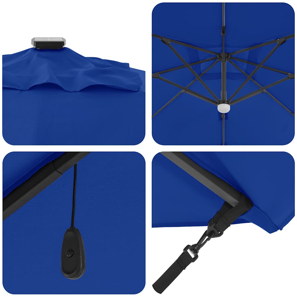 Cantilever Roma Parasol Blue and Black 352 x 251 x 265 cm