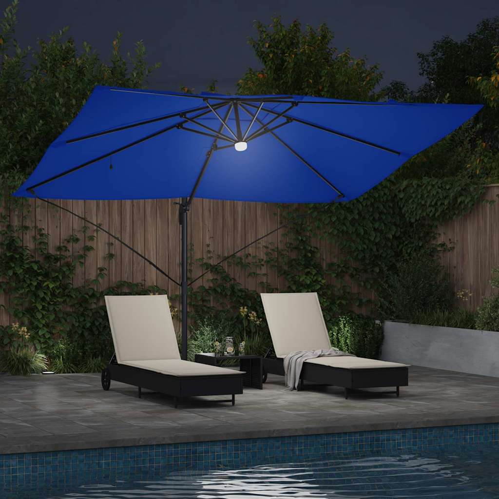 Cantilever Roma Parasol Blue and Black 352 x 251 x 265 cm
