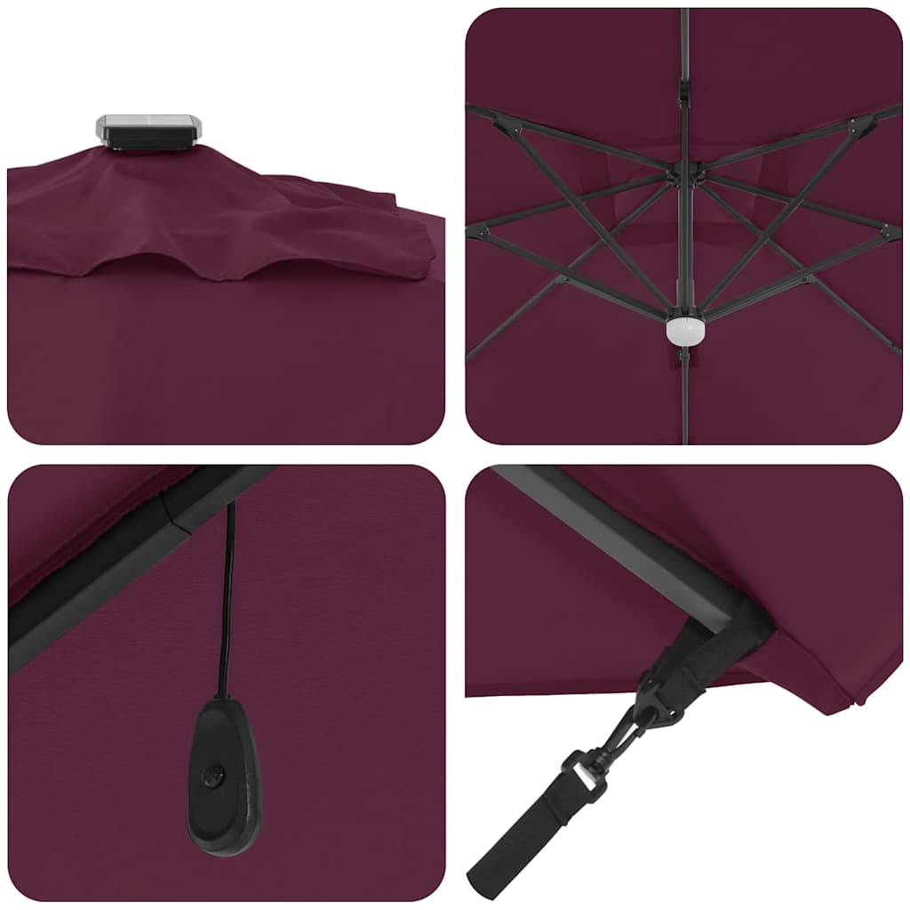 Cantilever Roma Parasol Red and Black 352 x 251 x 265 cm