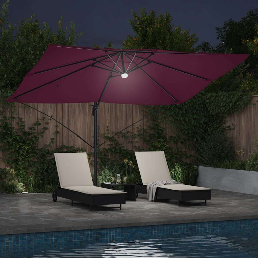 Cantilever Roma Parasol Red and Black 352 x 251 x 265 cm