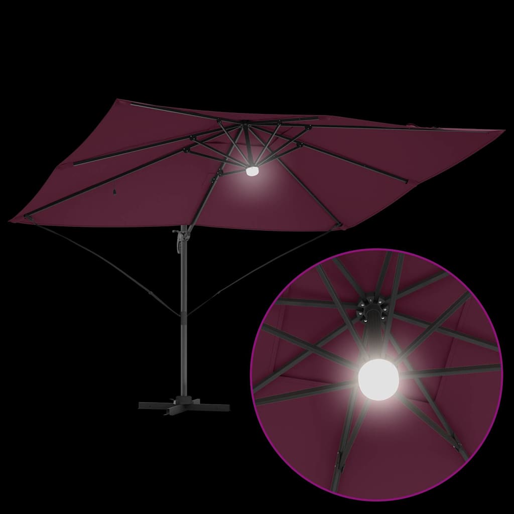 Cantilever Roma Parasol Red and Black 352 x 251 x 265 cm