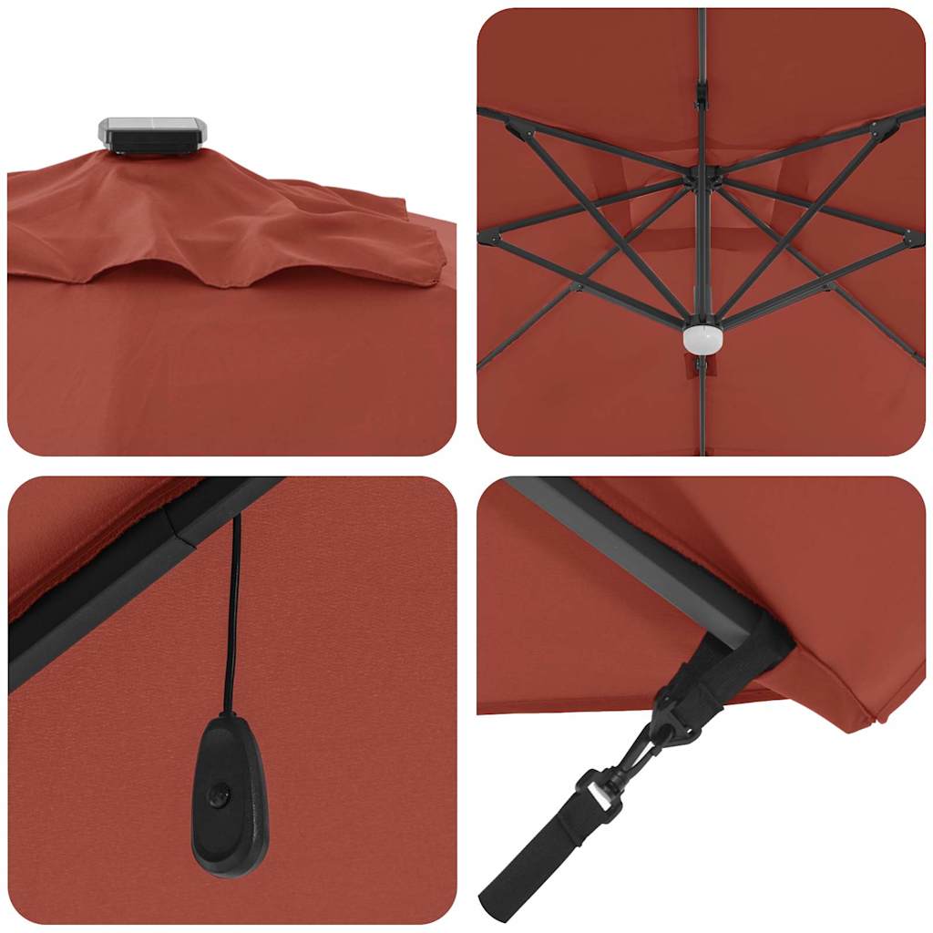 Cantilever Roma Parasol Red and Black 352 x 251 x 265 cm
