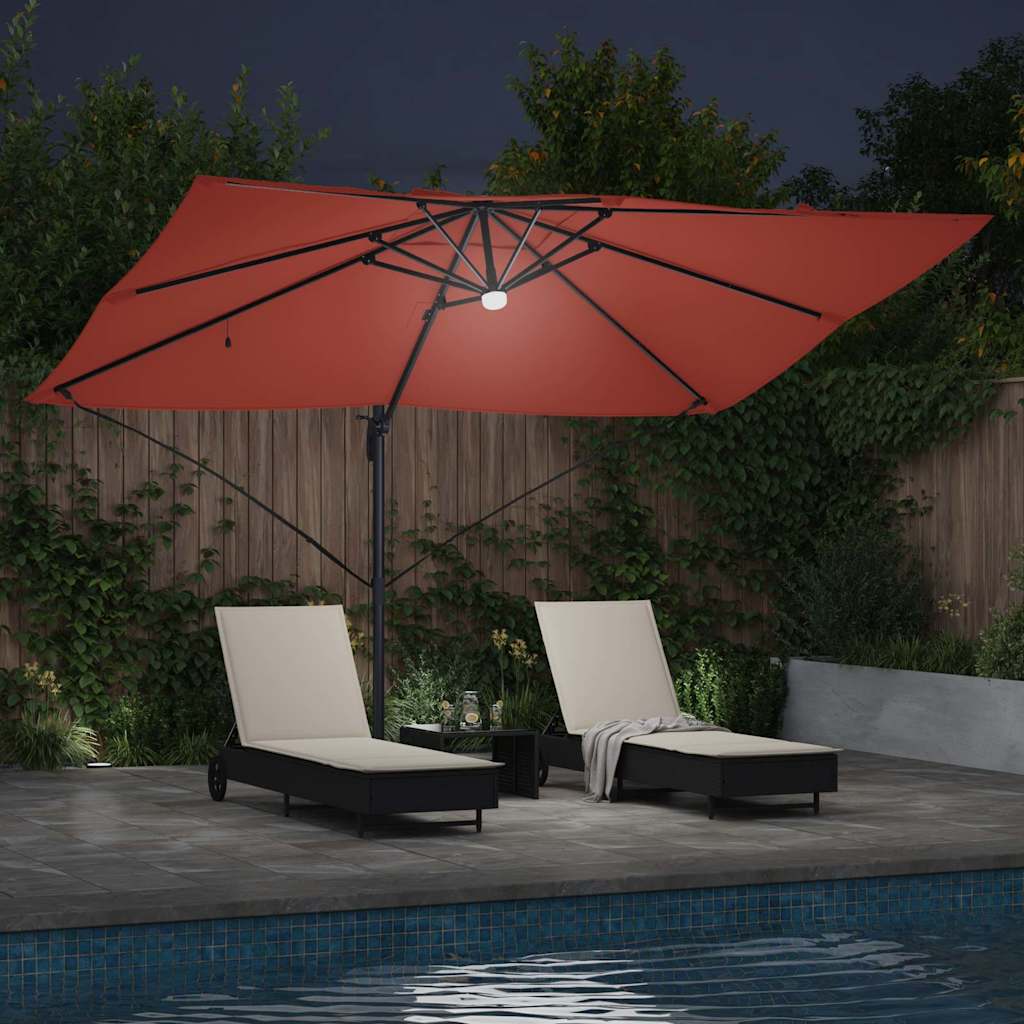 Cantilever Roma Parasol Red and Black 352 x 251 x 265 cm
