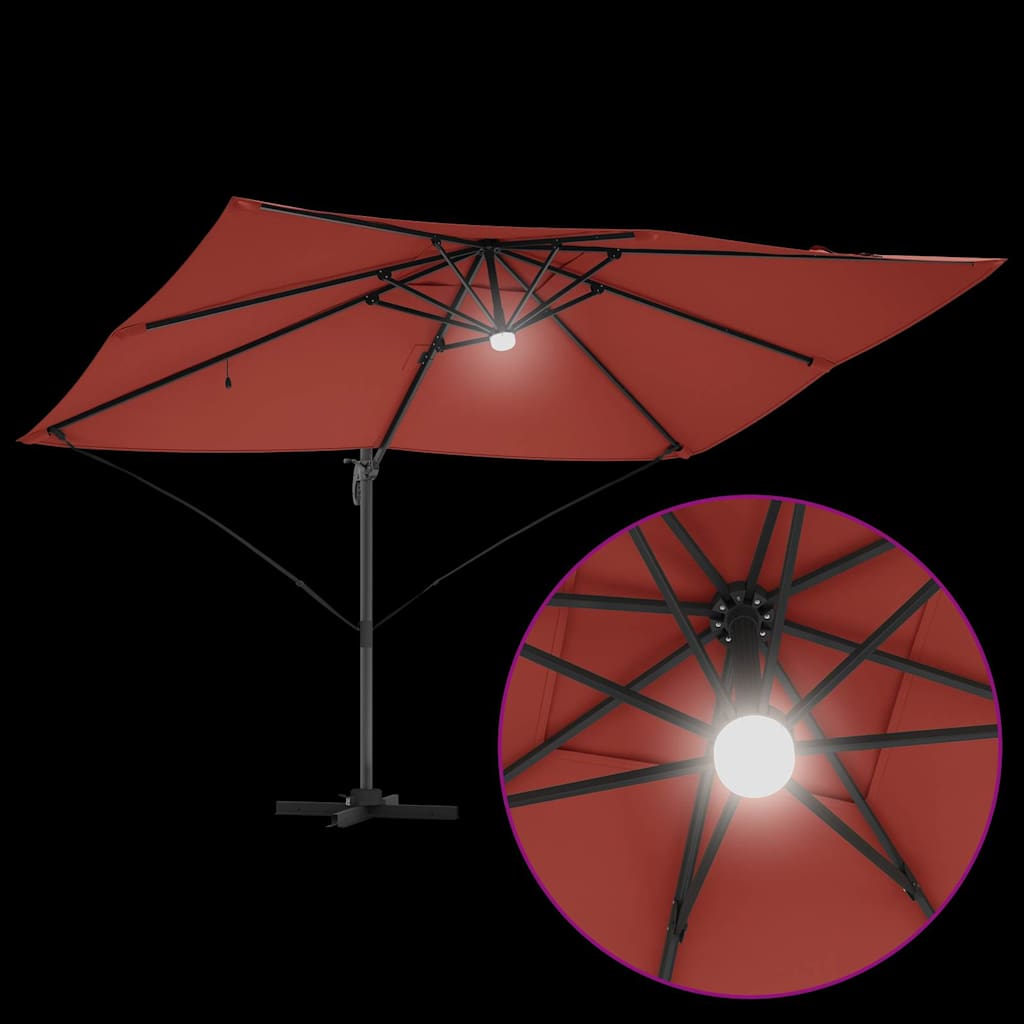 Cantilever Roma Parasol Red and Black 352 x 251 x 265 cm