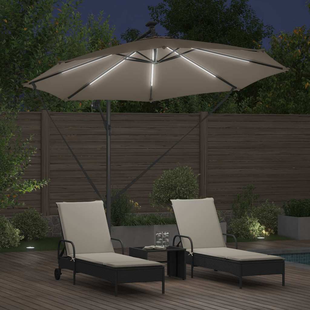 Cantilever Banana Parasol Taupe 294 x 294 x 248 cm