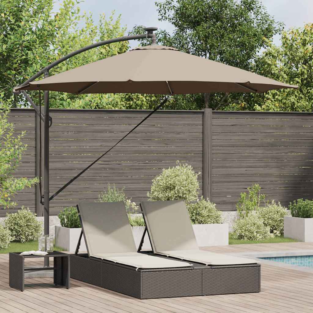 Cantilever Banana Parasol Taupe 294 x 294 x 248 cm