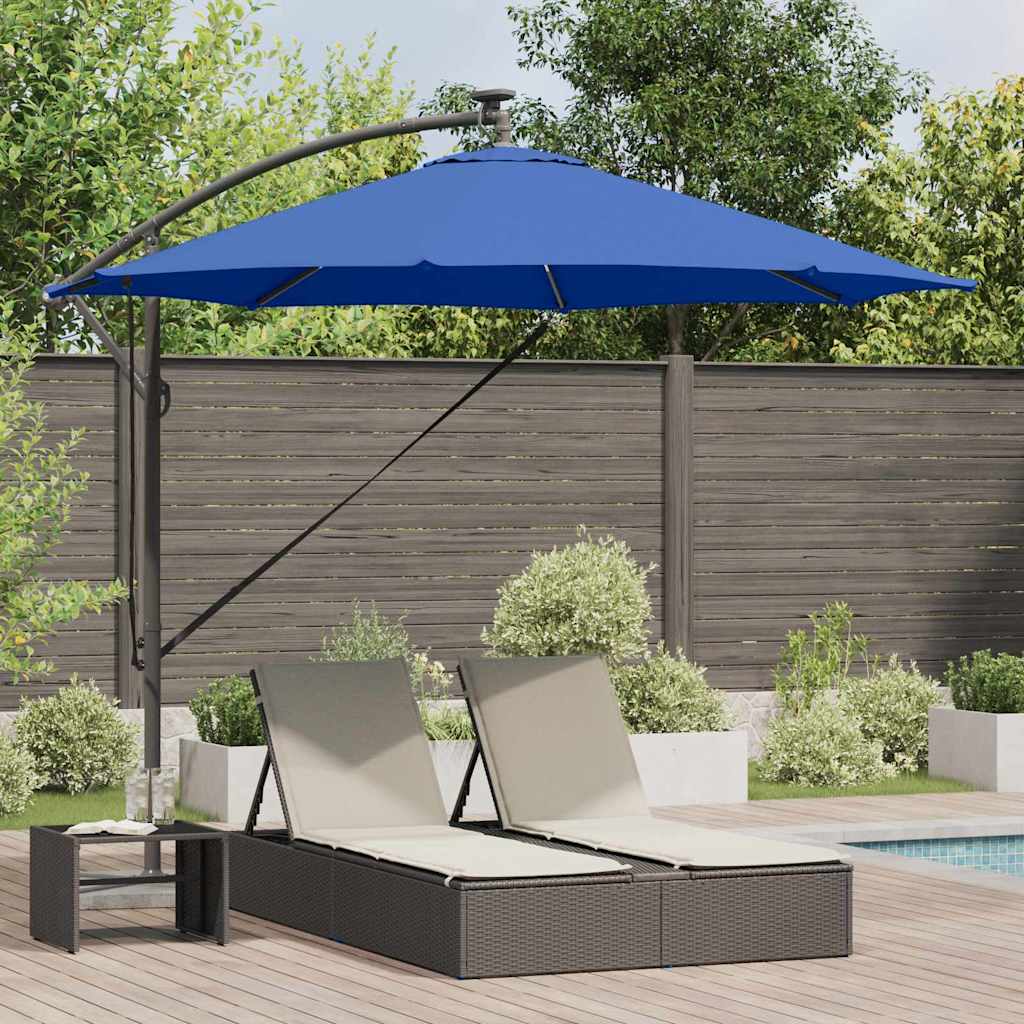Cantilever Banana Parasol Azure blue 294 x 294 x 248 cm