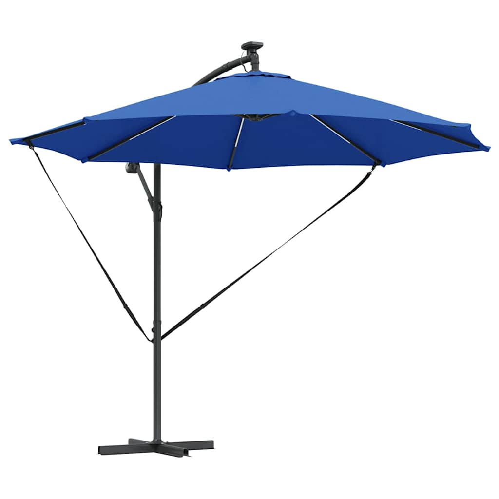 Cantilever Banana Parasol Azure blue 294 x 294 x 248 cm