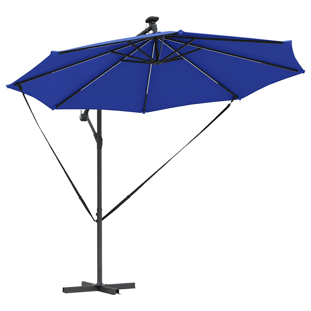Cantilever Banana Parasol Azure blue 294 x 294 x 248 cm