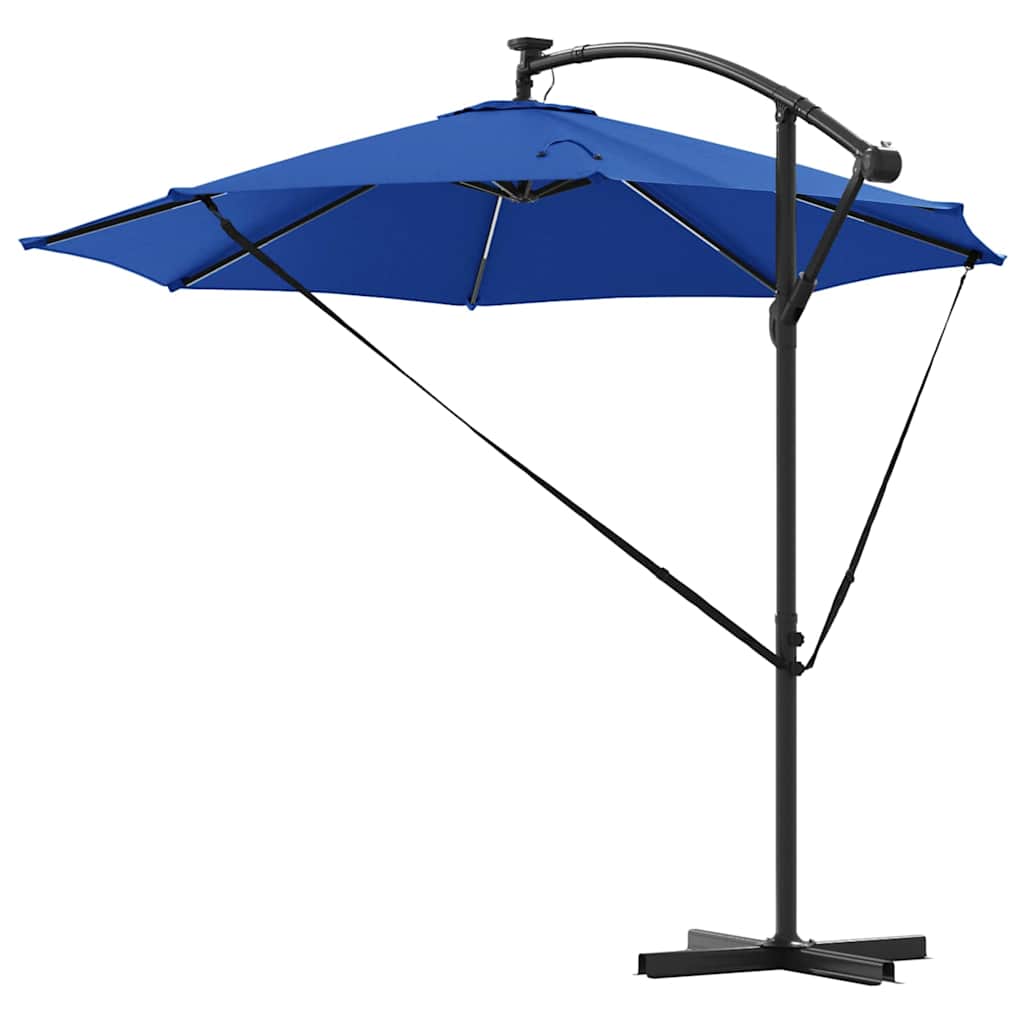 Cantilever Banana Parasol Azure blue 294 x 294 x 248 cm