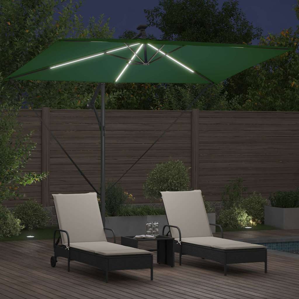 Cantilever Banana Parasol Green 294 x 200 x 254 cm