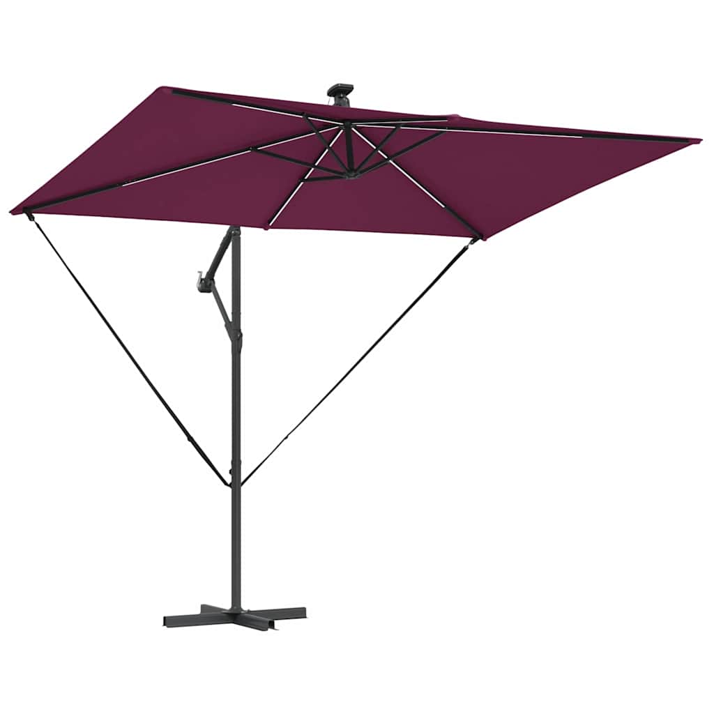 Cantilever Banana Parasol Bordeaux red 294 x 200 x 254 cm