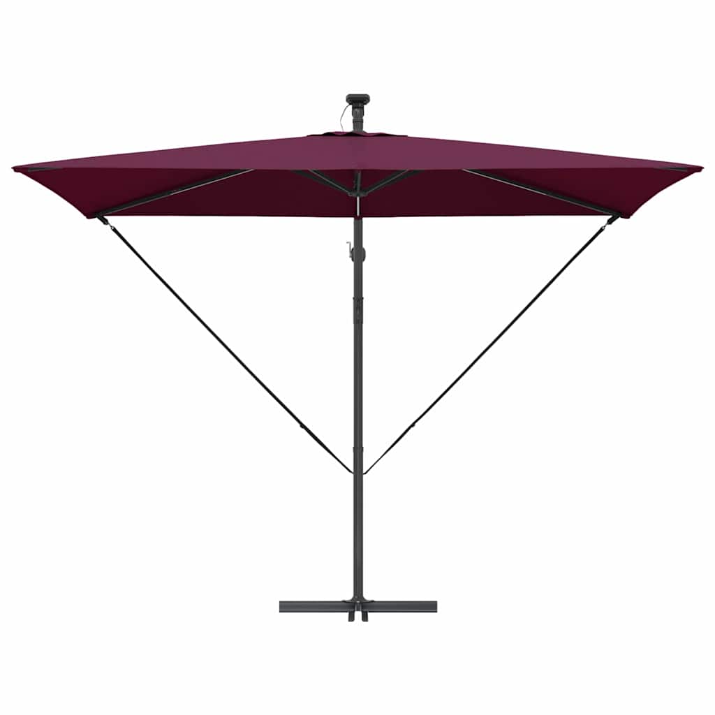 Cantilever Banana Parasol Bordeaux red 294 x 200 x 254 cm