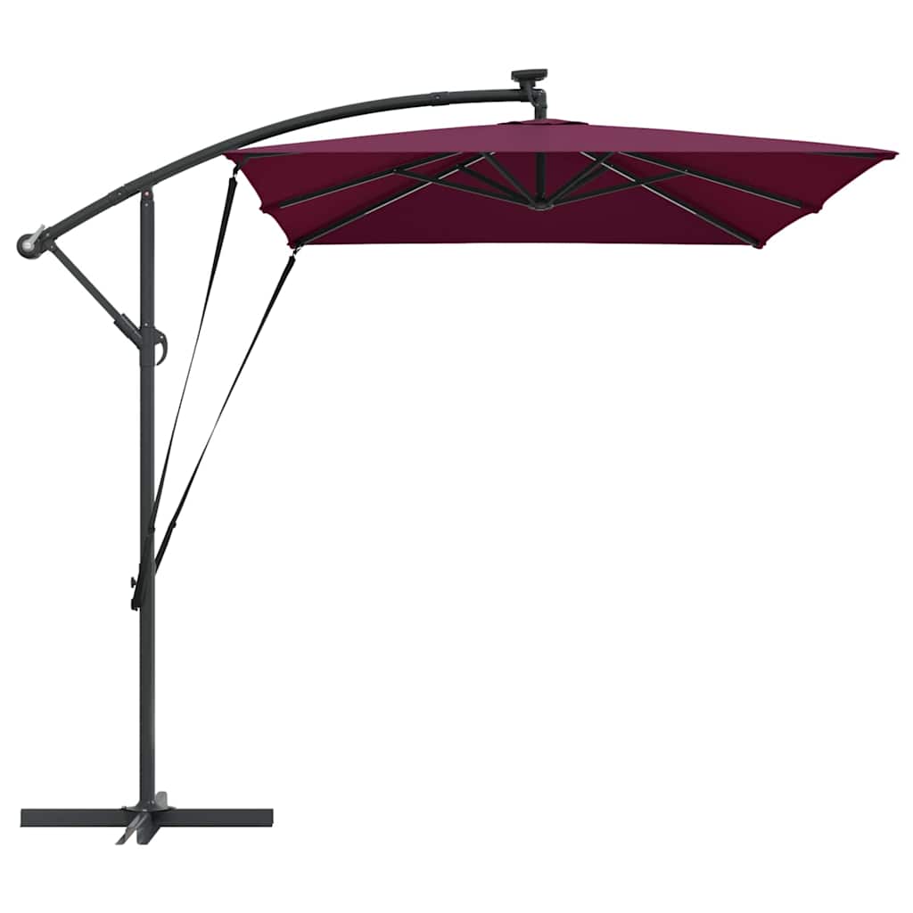 Cantilever Banana Parasol Bordeaux red 294 x 200 x 254 cm