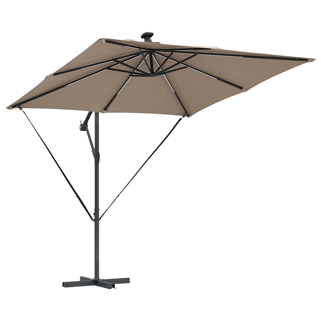 Cantilever Banana Parasol Taupe 249 x 249 x 250 cm