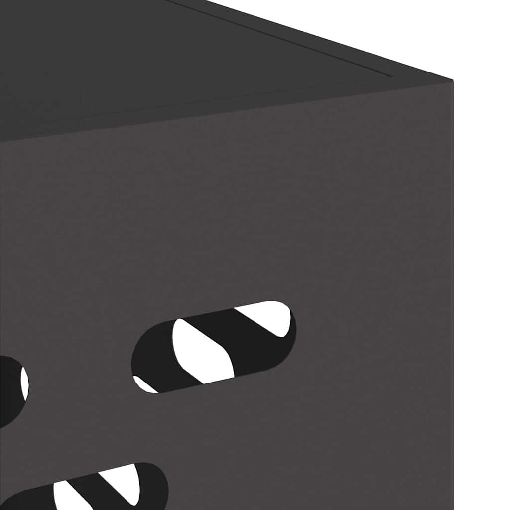 Air Conditioner Cover Black 90 x 40 x 60 cm Steel