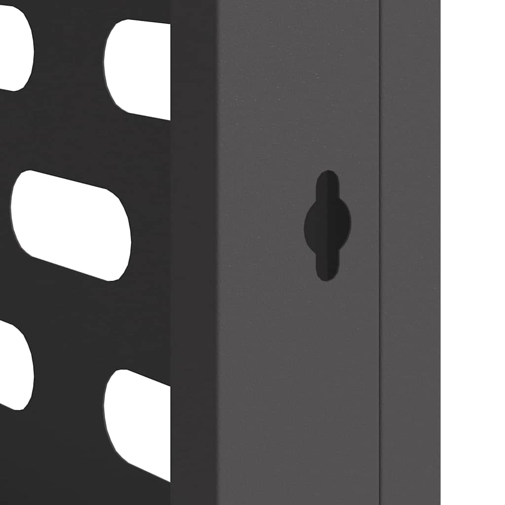 Air Conditioner Cover Black 110 x 50 x 80 cm Steel