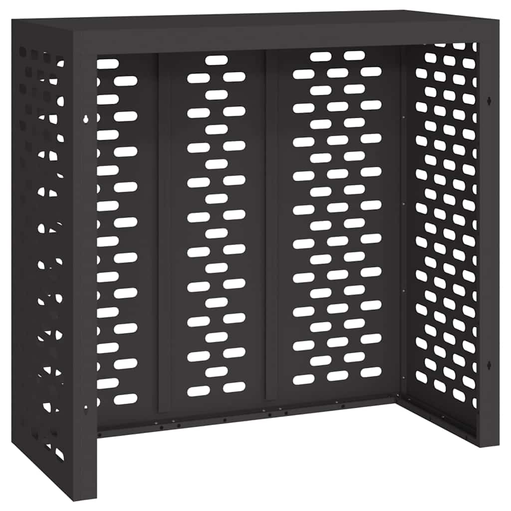 Air Conditioner Cover Black 110 x 50 x 105 cm Steel