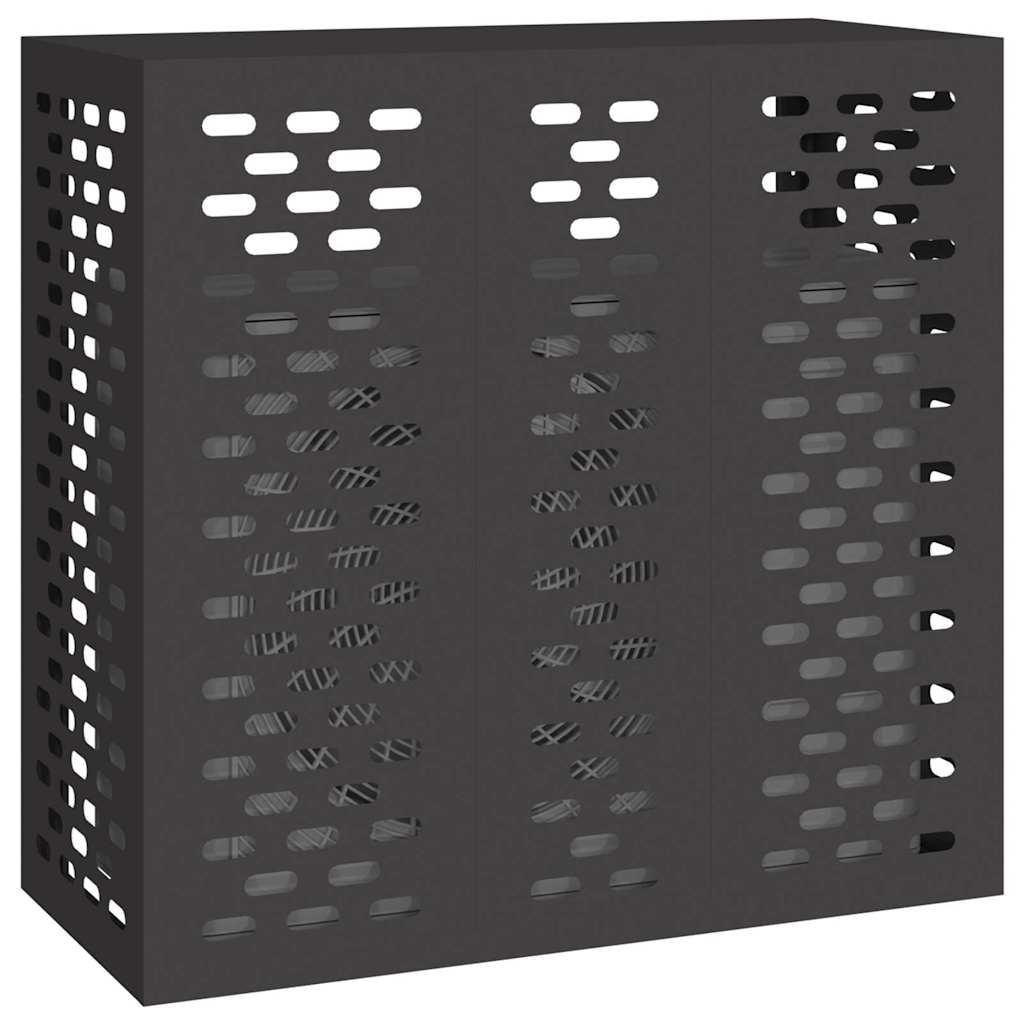 Air Conditioner Cover Black 110 x 50 x 105 cm Steel