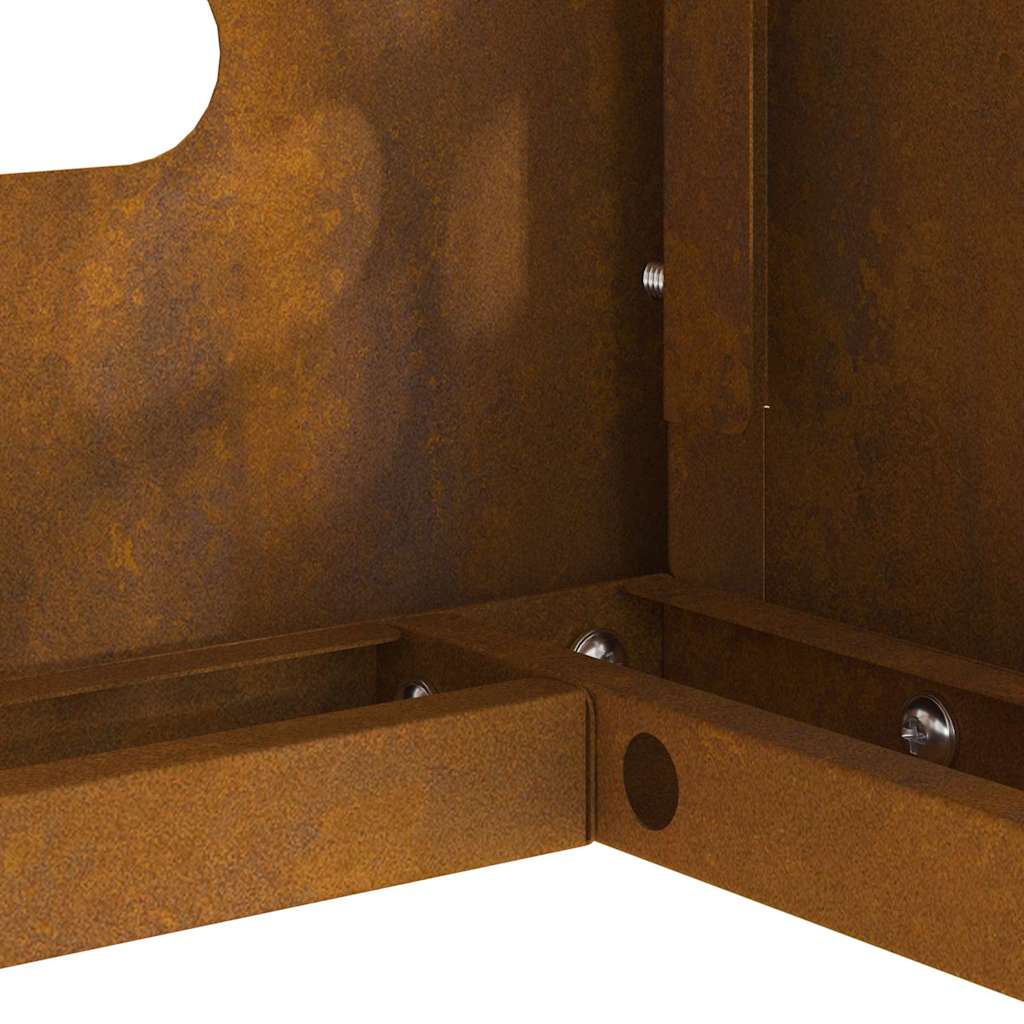 Air Conditioner Cover Rusty 110 x 50 x 105 cm Weathering steel