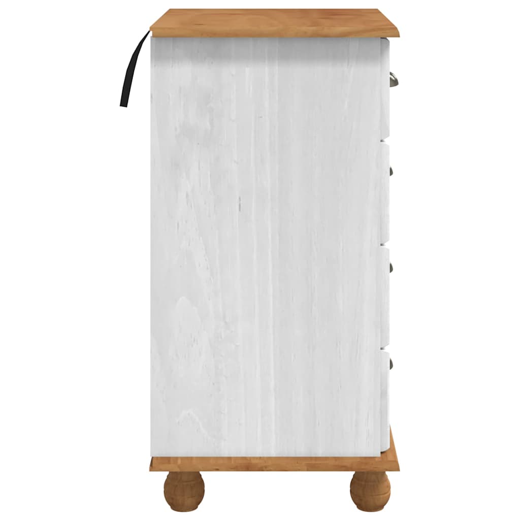 Chest of Drawer ASKIM White 45.8 x 40 x 79 cm Solid Pine wood