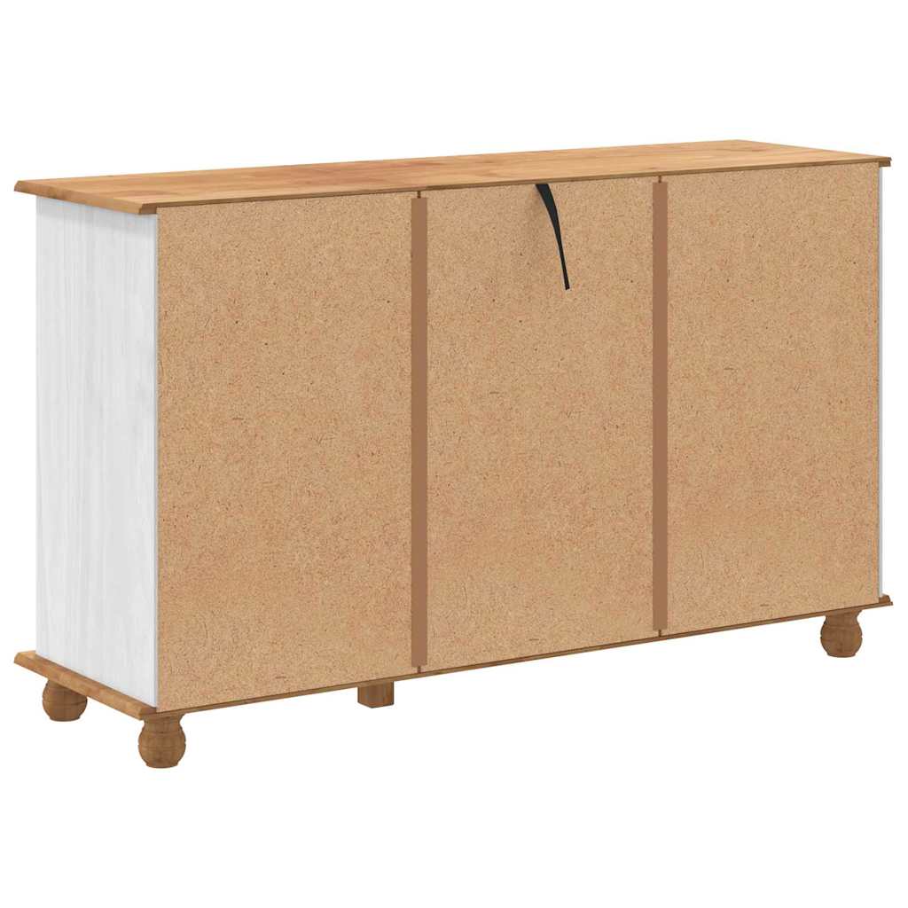 Chest of Drawer ASKIM White 79 x 40 x 133.5 cm Solid Pine wood