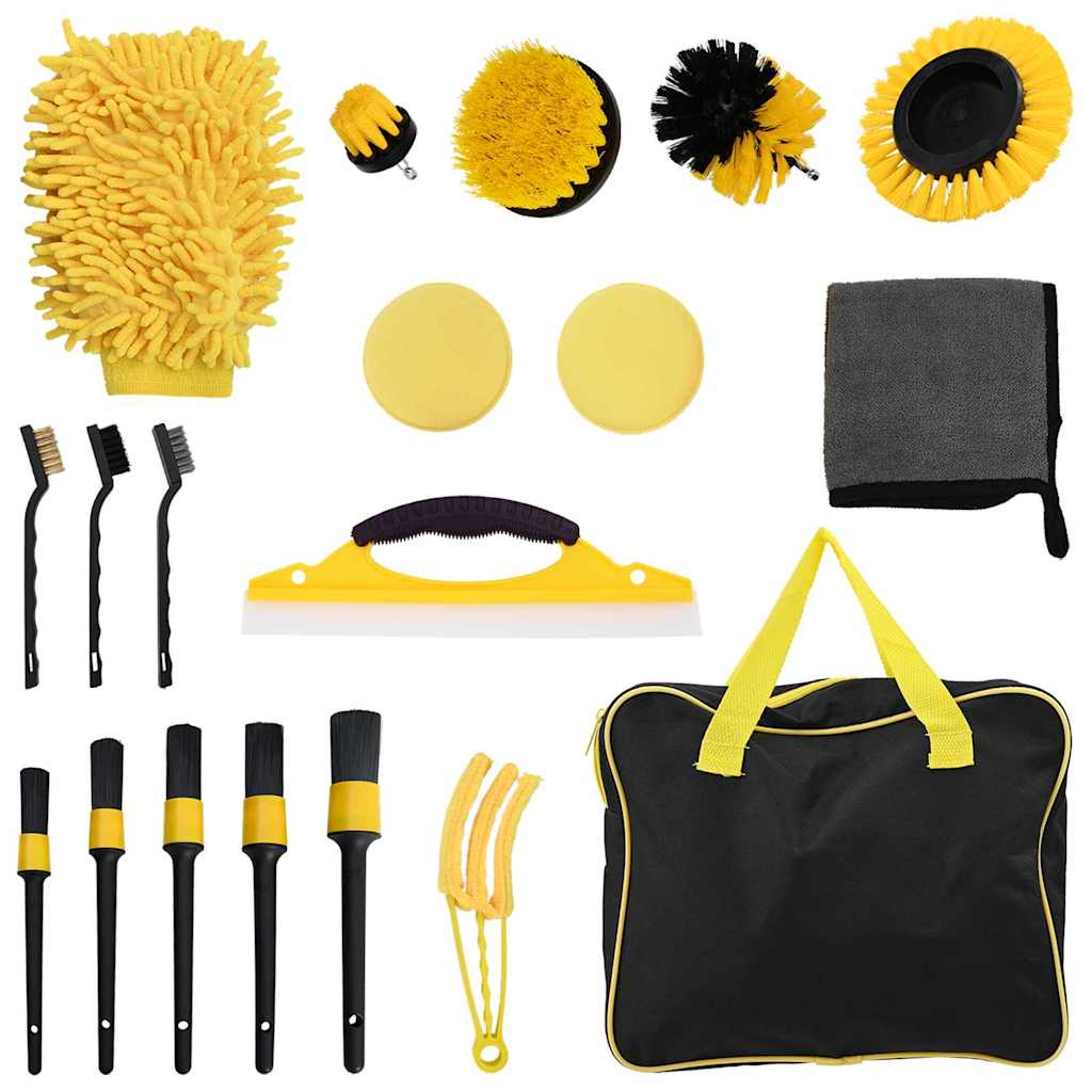 Car Cleaning Brush Set 19 pcs 19 pcs Multi Color NA