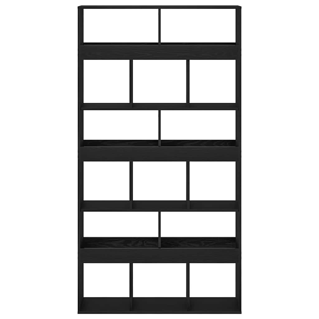 Bookshelf 2 pcs Black oak 100 x 33 x 187.5 cm Engineered wood