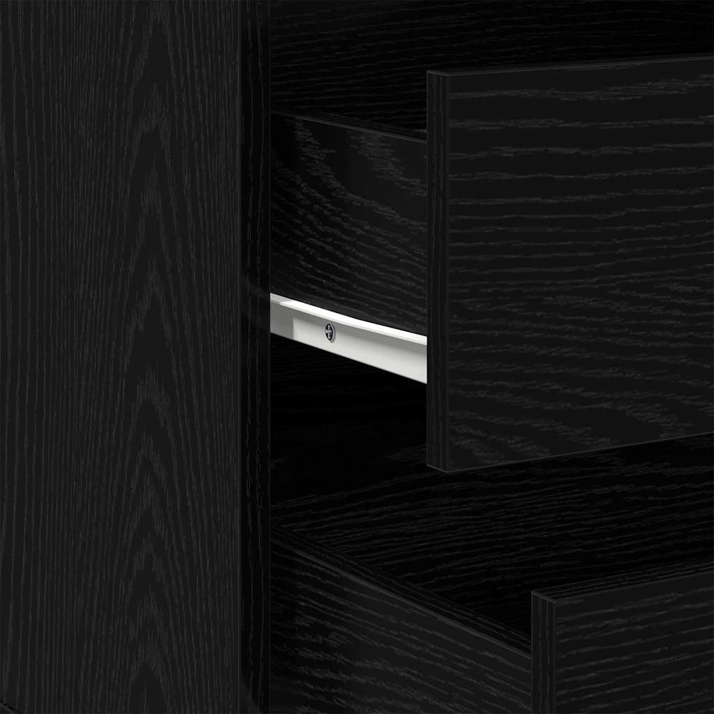 Chest of Drawers Black oak 60 x 41 x 58 cm Engineered wood