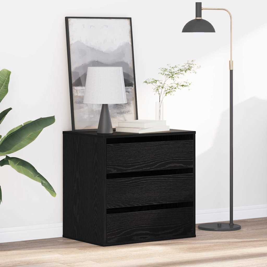 Chest of Drawers Black oak 60 x 41 x 58 cm Engineered wood