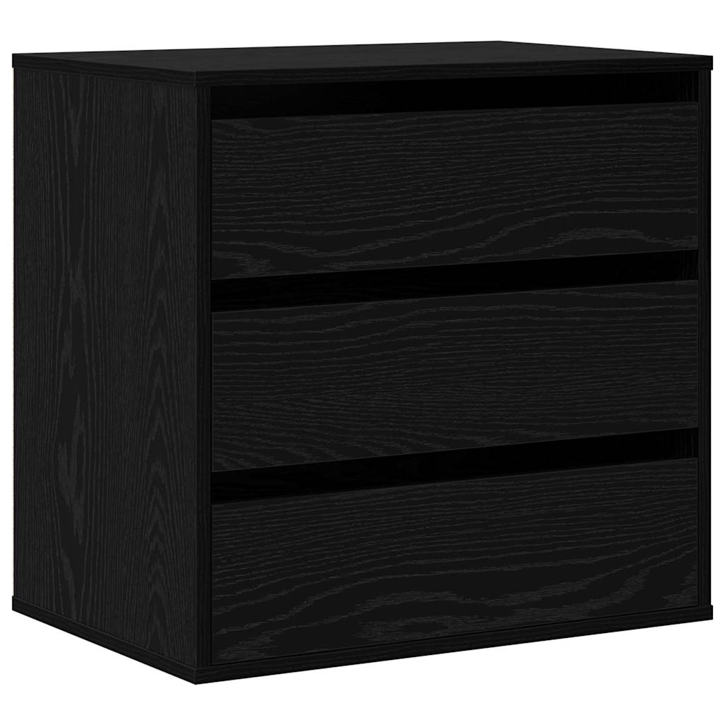 Chest of Drawers Black oak 60 x 41 x 58 cm Engineered wood