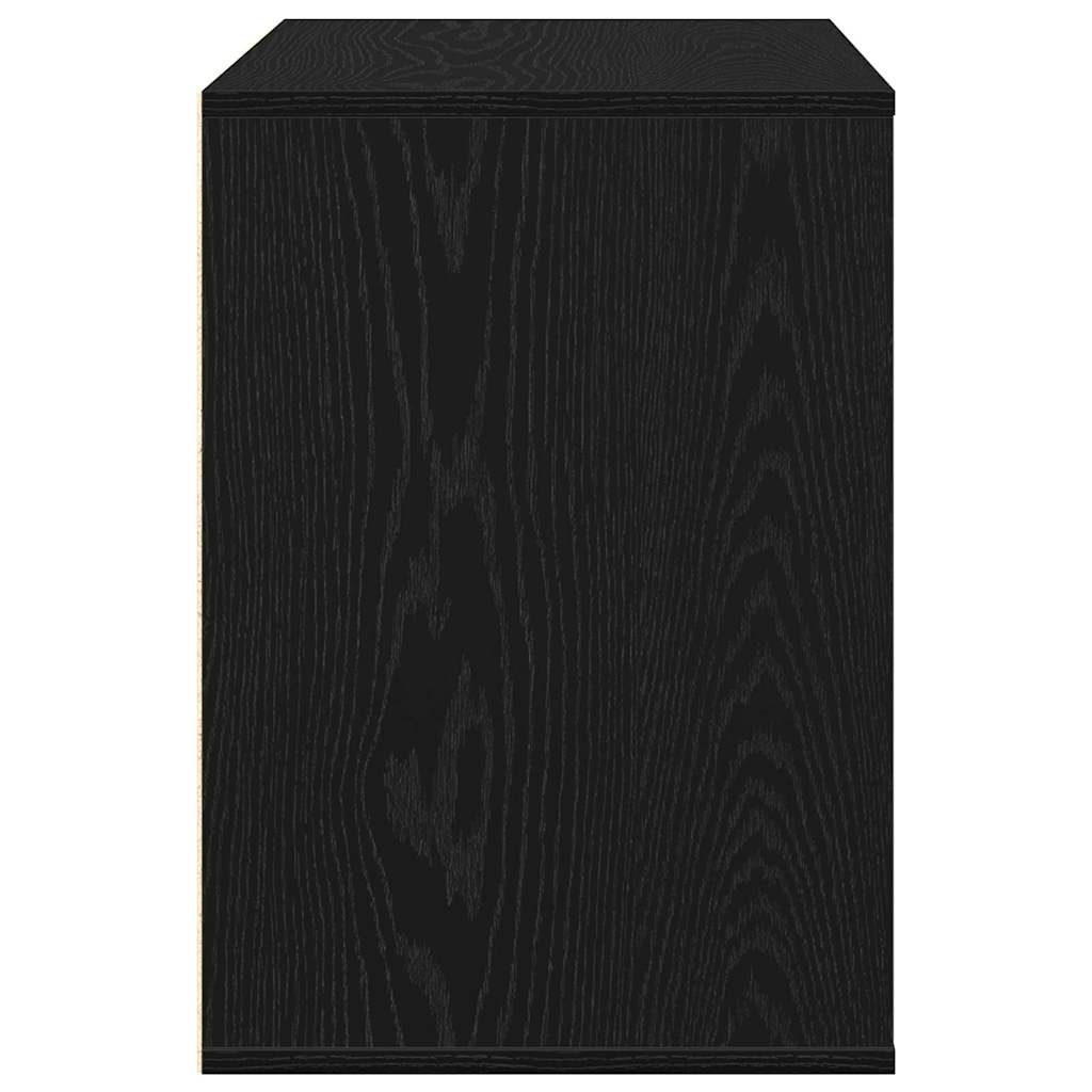 Chest of Drawers Black oak 80 x 41 x 58 cm Engineered wood