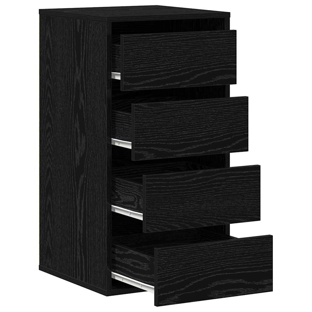 Chest of Drawers Black oak 40 x 41 x 76 cm Engineered wood