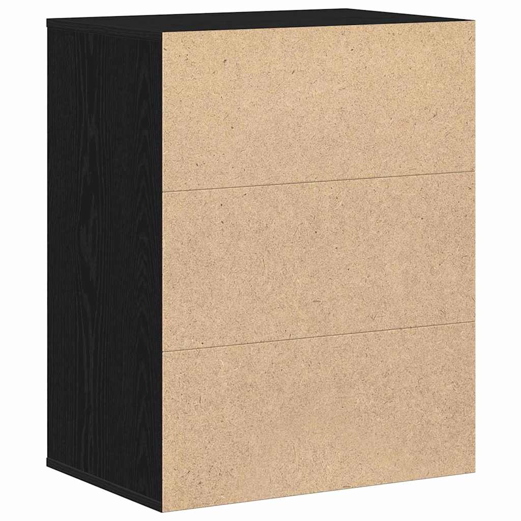 Chest of Drawers Black oak 60 x 41 x 76 cm Engineered wood