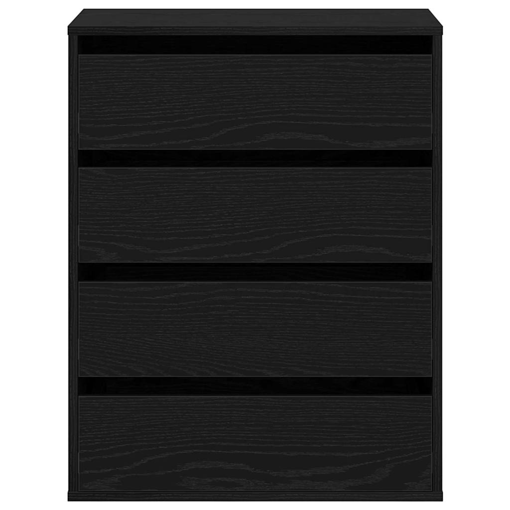 Chest of Drawers Black oak 60 x 41 x 76 cm Engineered wood
