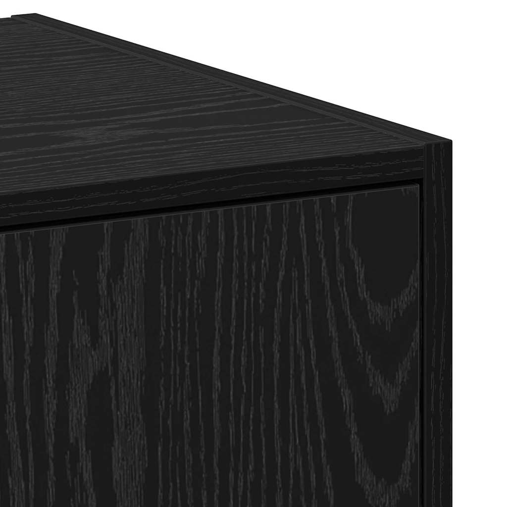 Apothecary Cabinet Black oak 30 x 41 x 118 cm Engineered wood