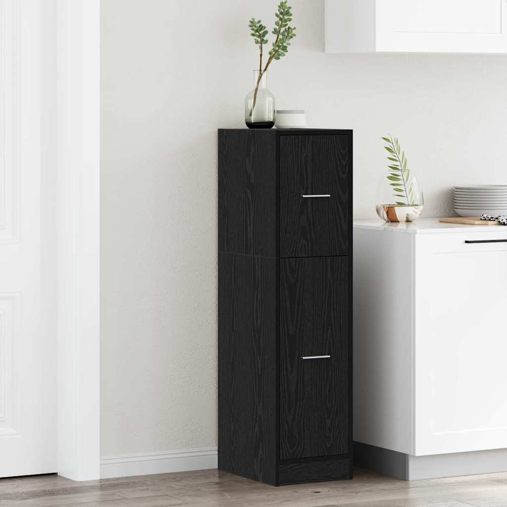 Apothecary Cabinet Black oak 30 x 41 x 118 cm Engineered wood