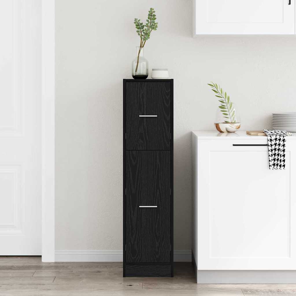 Apothecary Cabinet Black oak 30 x 41 x 118 cm Engineered wood