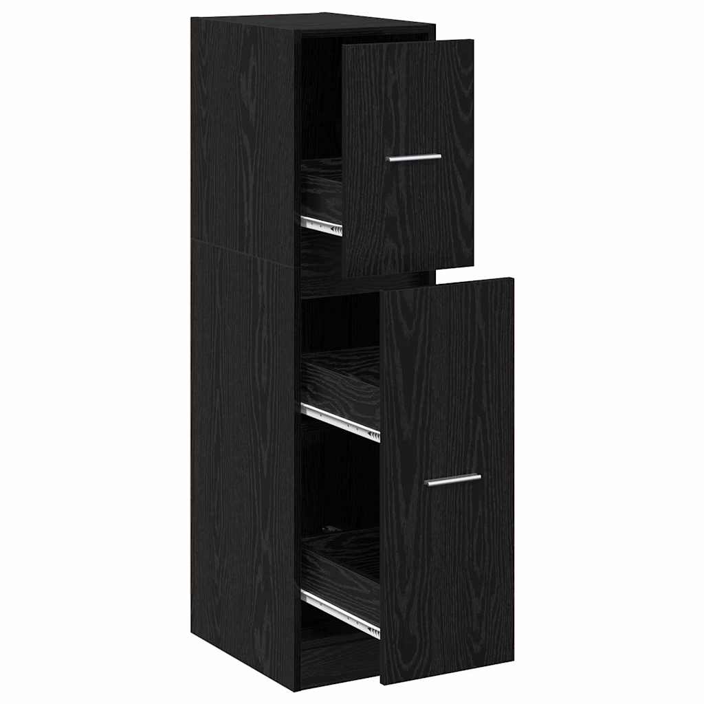 Apothecary Cabinet Black oak 30 x 41 x 118 cm Engineered wood