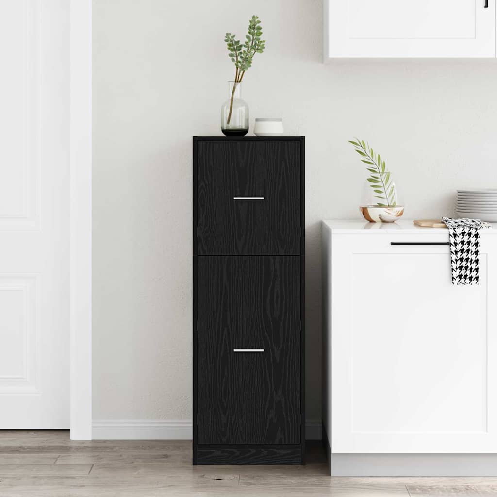 Apothecary Cabinet Black oak 40 x 41 x 118 cm Engineered wood