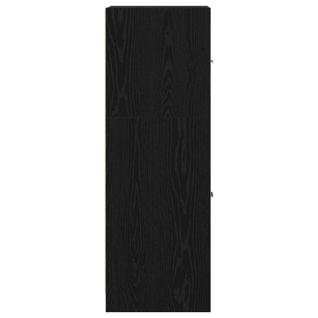 Apothecary Cabinet Black oak 40 x 41 x 118 cm Engineered wood