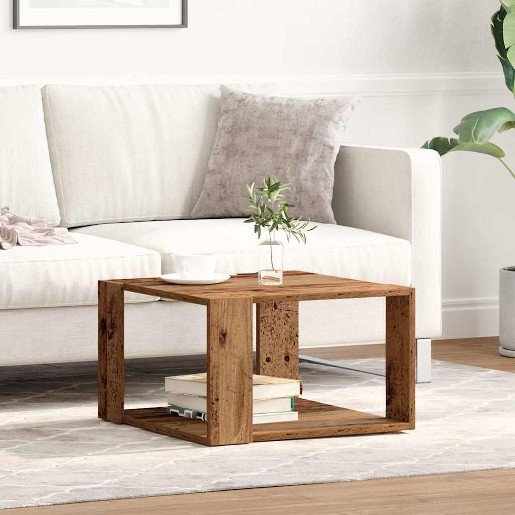 Coffee Table Old wood 51.5 x 51.5 x 30 cm Engineered wood