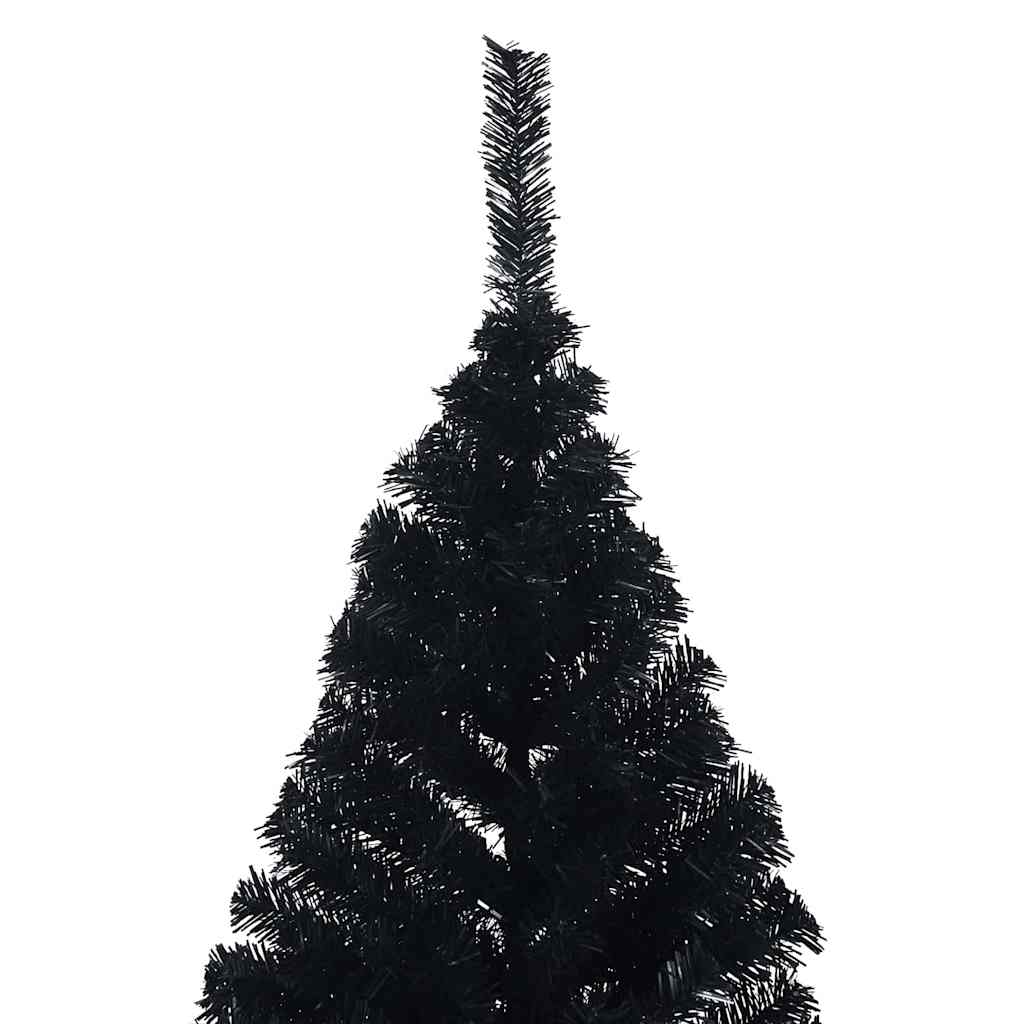 Christmas Tree with Decorative String Lights Black 240 cm