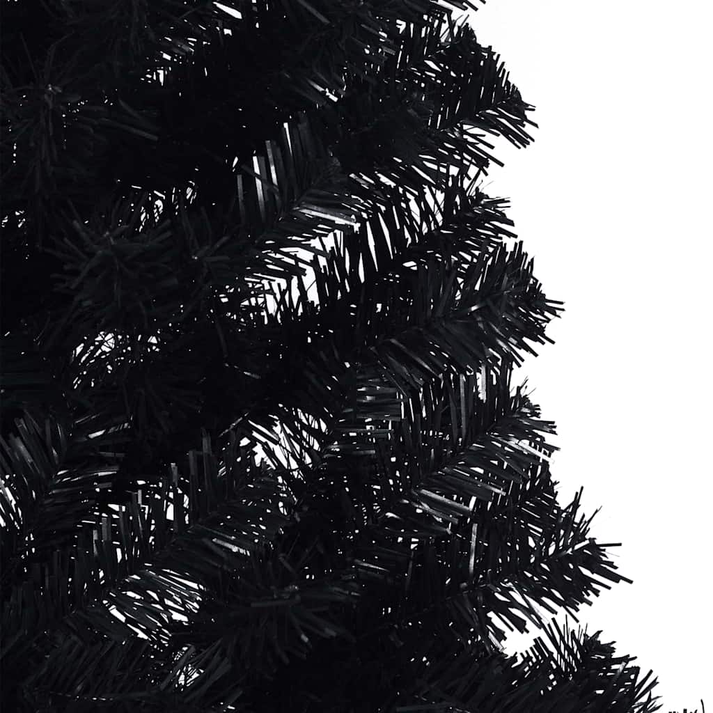 Christmas Tree with Decorative String Lights Black 240 cm